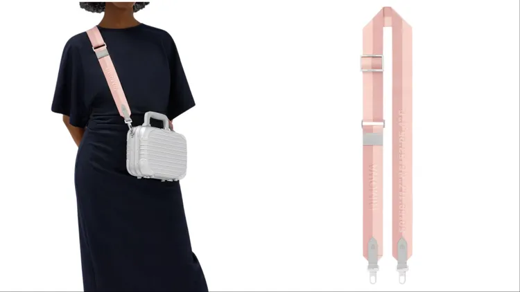 RIMOWA Original Cross-body Bag strap粉色寬肩帶，7300元。品牌提供