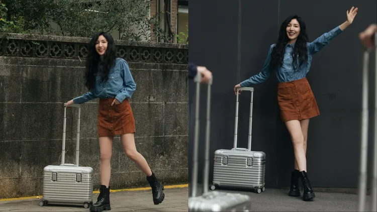楊謹華自嘲愛跟風，也入手了RIMOWA Original Pilot機長箱。翻攝楊謹華IG
