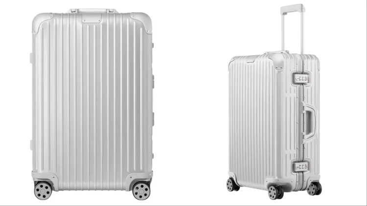 RIMOWA Original系列Check-In M Silver銀色行李箱，5萬5300元。品牌提供