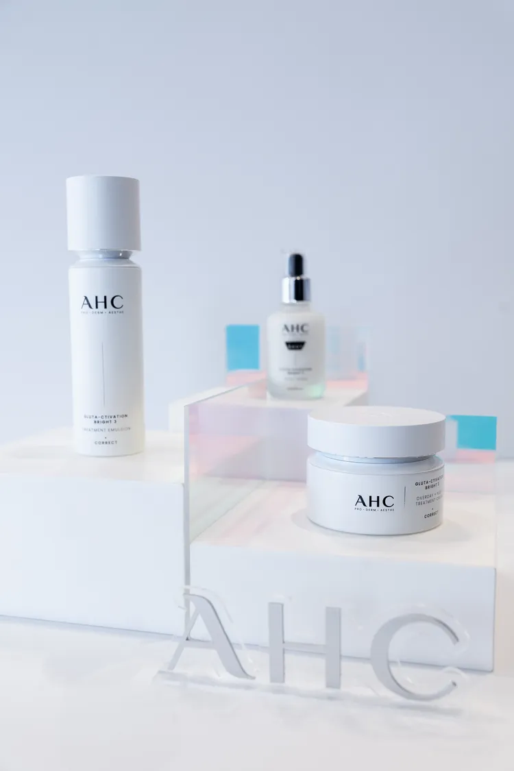 AHC醫美科研超秒晶透穀胱甘肽系列。品牌提供