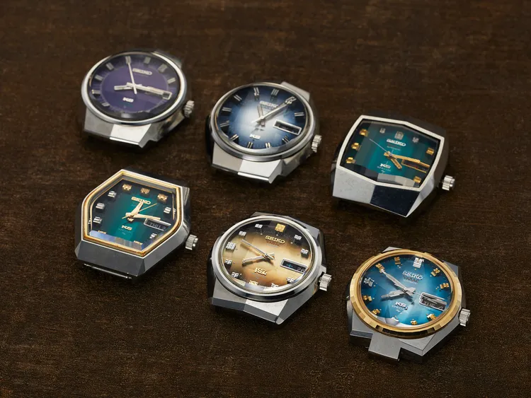 1970年代原款VANAC錶款擁有鮮豔色彩與多面切割設計。品牌提供