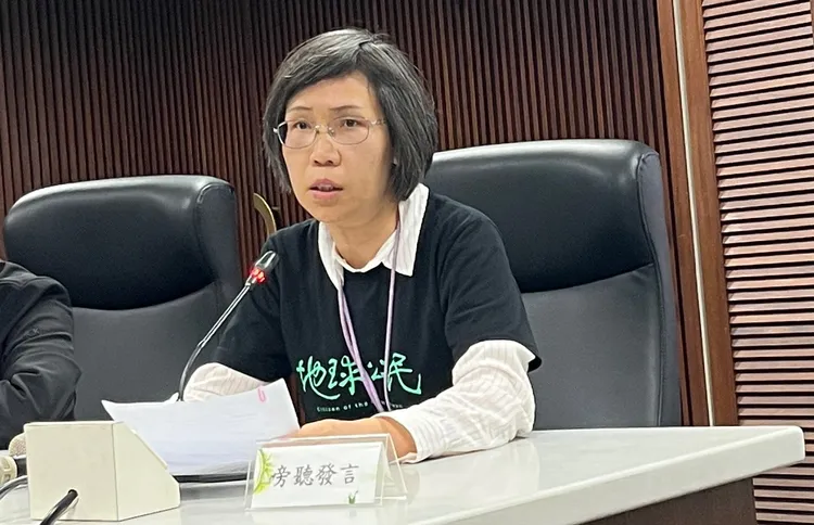 地球公民基金會執行長王敏玲呼籲，台積電應強化污染防制設備與管理。翻攝畫面