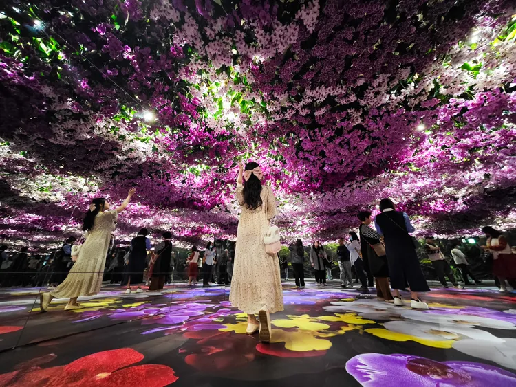 主題館有本次蘭展設計總監創造出「鏡像世界無限空間」。田欣雲攝影