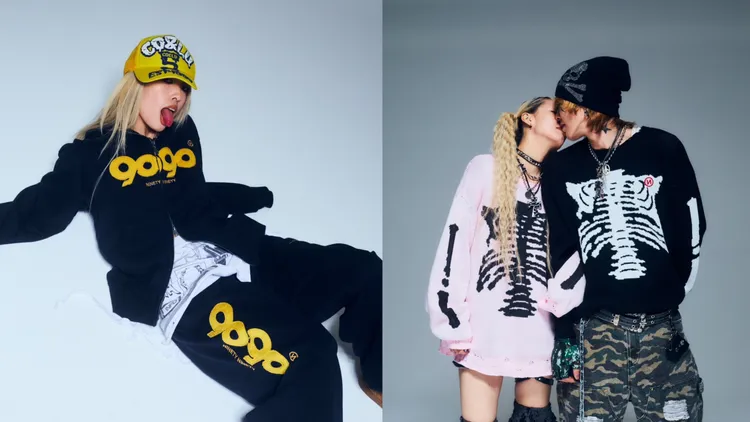 9090擅長以寬版剪裁、復古印花元素打造出獨特古著混搭街頭風格。品牌提供