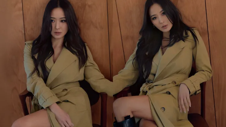 孫芸芸透露自己有時會單穿風衣，相當性感。翻攝孫芸芸IG