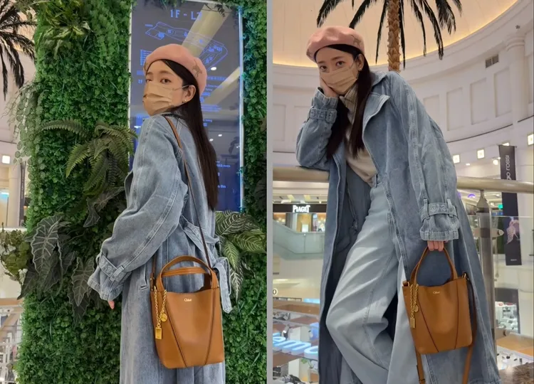 郭雪芙搭配陶土棕色的Chloé Spin包。翻攝郭雪芙IG