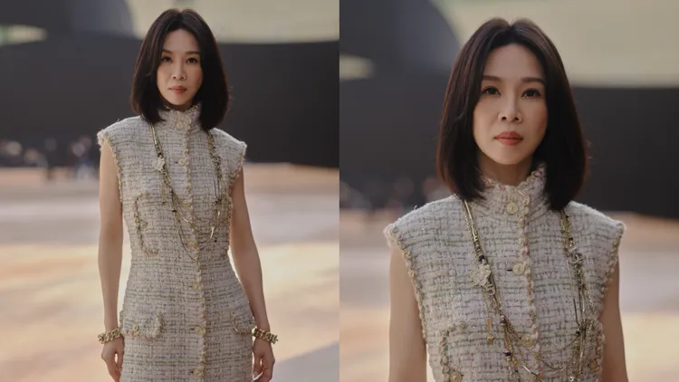 謝盈萱看秀妝容使用了香奈兒山茶花限量彩妝系列新品。品牌提供