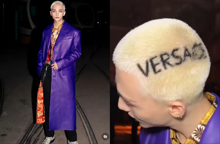 鉉辰的造型被稱為是「男版梅杜莎」。左圖翻攝hynjinnnn19203 IG、右圖翻攝微博