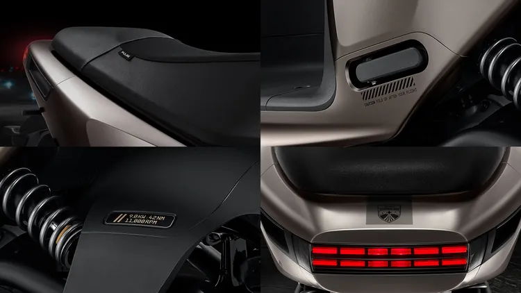 車側與踏板處融入航空設計細節，並刻印動力數據，以致敬航空工程的精密工藝。業者提供