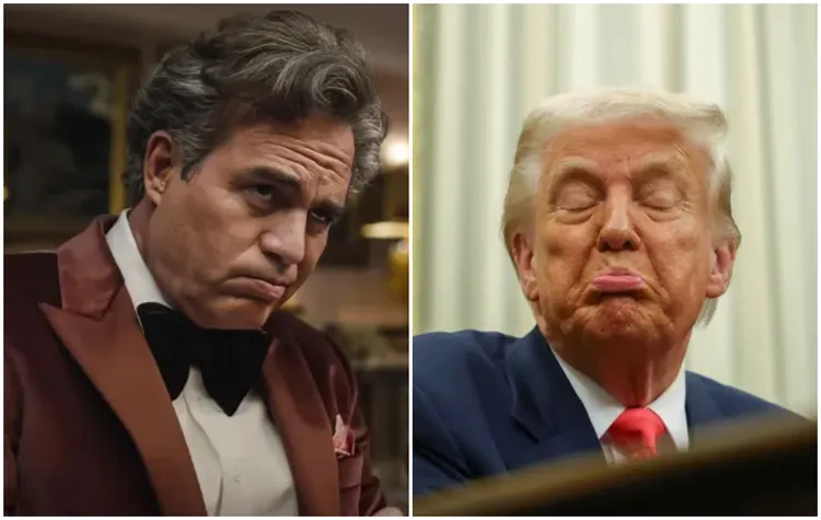 魯法洛（左圖）否認他的角色參考目前任何一位特定的政治領袖，絕對不是在模仿川普。