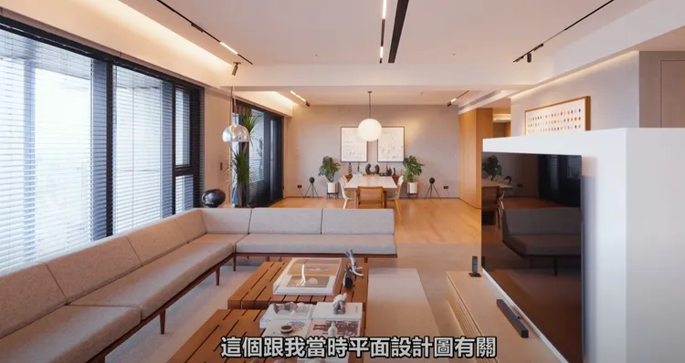 客廳與餐廳。翻攝Joeman YT