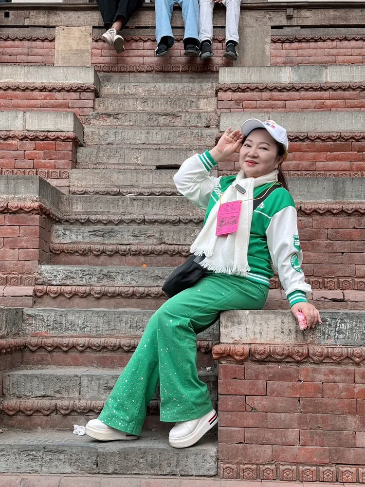 白冰冰休息時喜歡到處走走，看看世界。長興影視提供