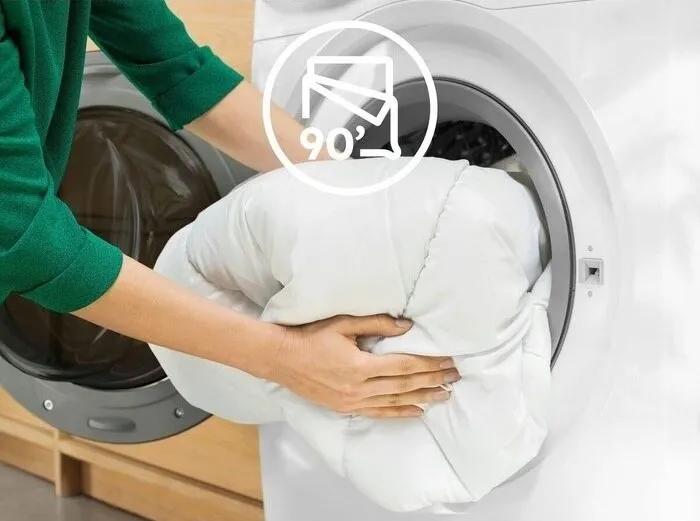 極淨呵護滾筒洗脫烘衣機系列，清新功能以60°C純蒸氣快速除臭並溫和護理衣物達到殺菌減塵蟎。伊萊克斯提供