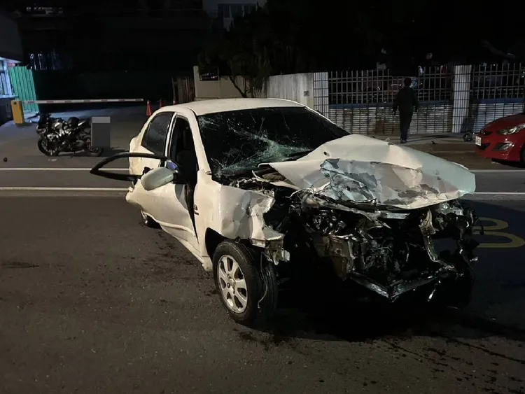 車禍撞擊力道猛烈。警方提供