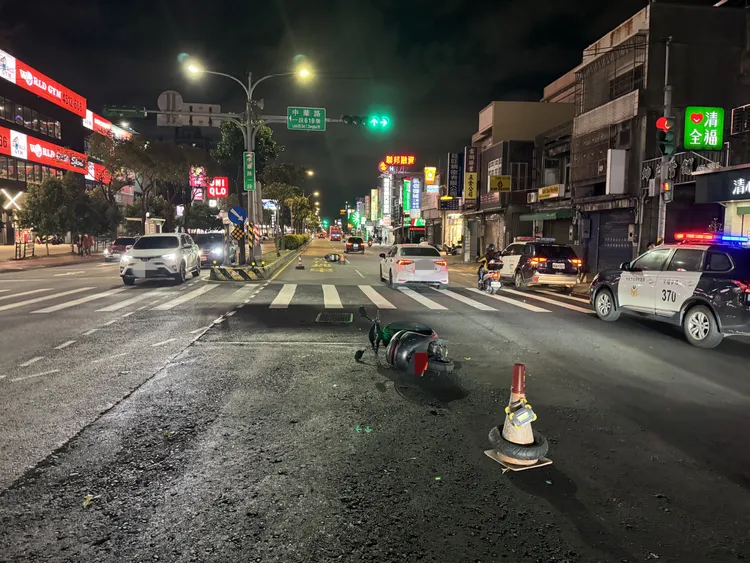 車禍現場。中壢警分局提供