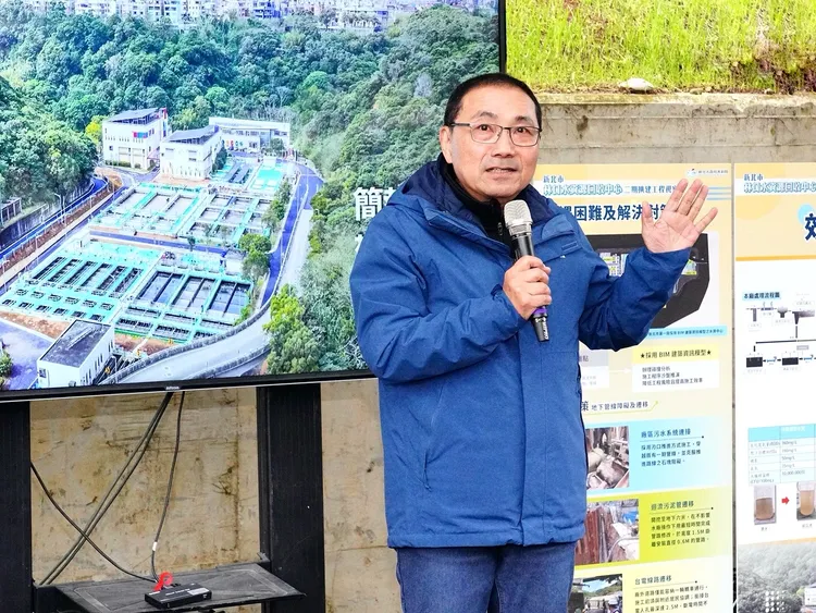 市長侯友宜表示，擴建完工可服務超過都市計畫範圍於123年計畫人口17萬人的污水量。水利局提供