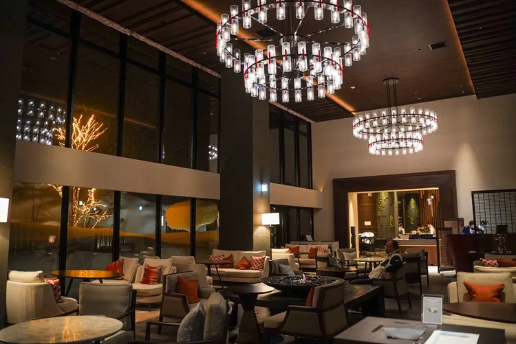 安比高原全日空洲際酒店大堂區。田欣雲攝影