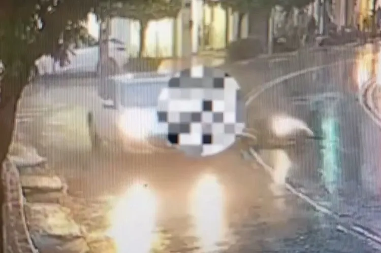 小客車撞倒女騎士。翻攝臉書社團八卦村