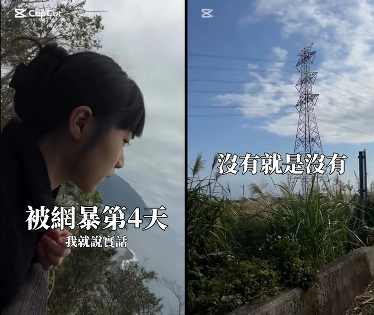 NanaQ歷經4天網暴後，以海邊看海的無聲影片，僅以字幕說明自己的心情。翻攝自NanaQ IG