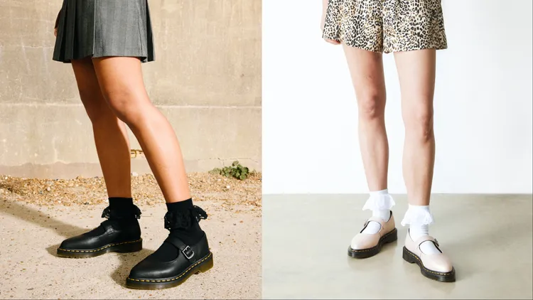 「Elphie MJ瑪莉珍鞋」以洗鍊鞋楦與寬版鞋帶的組合散發出學院氣息。品牌提供