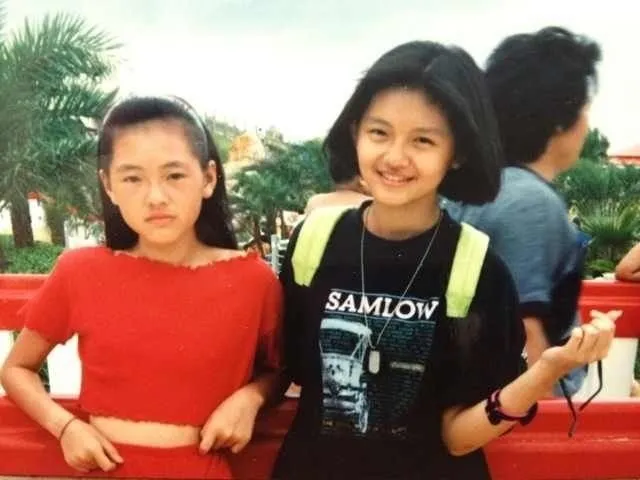 大S、小Ｓ童年時期。翻攝大S微博