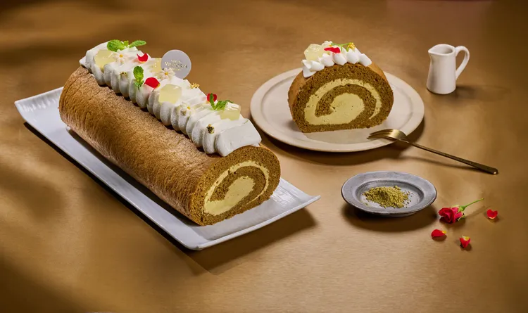 大直維多麗亞酒店新款「茶韻生乳捲」定價580元。業者提供