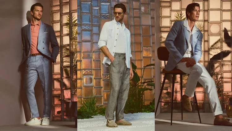 Brunello Cucinelli 2025春夏男裝系列。品牌提供