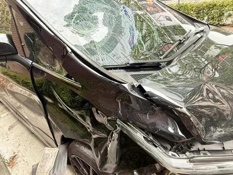 肇事的Toyota Alphard。民眾提供