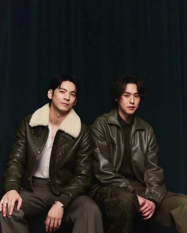 原版男主角林柏宏（左）和泰版男主角Billkin夢幻合體。金盞花大影業提供