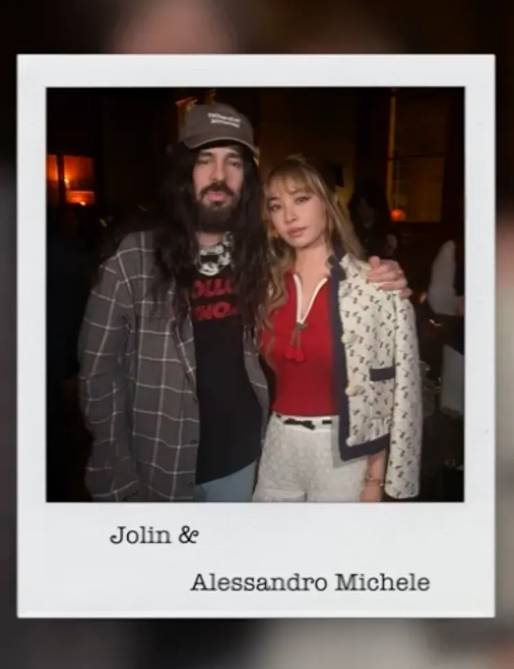 Alessandro Michele（左）、蔡依林（右）開心合影。品牌提供