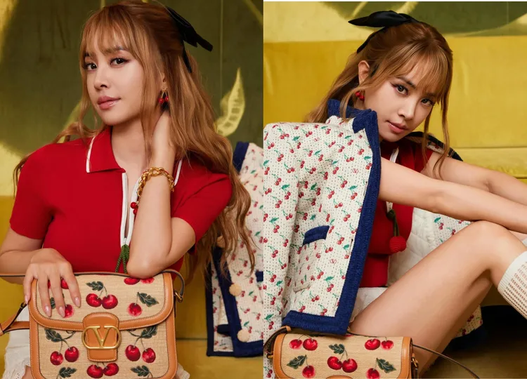 蔡依林在秀後晚宴換上了Valentino 2025早秋系列的「櫻桃裝」。翻攝蔡依林IG