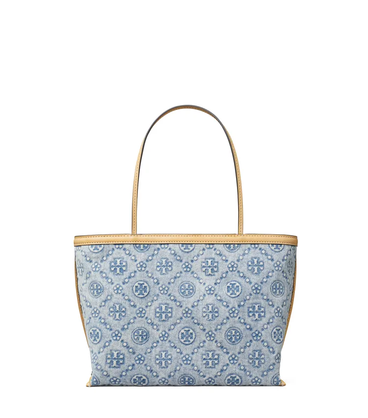 TORY BURCH T Monogram迷你丹寧托特包，1萬7900元。品牌提供