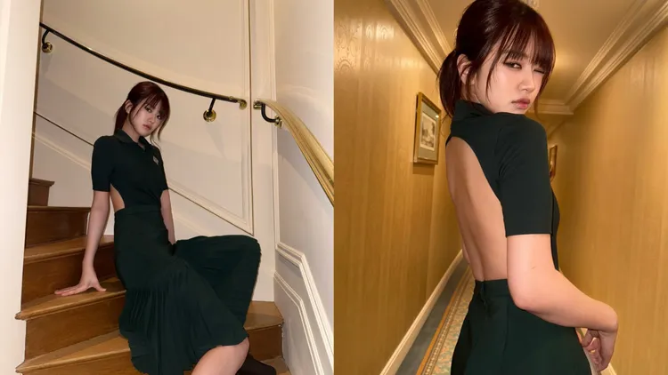 韓星安兪真以露背裝來欣賞LACOSTE 2025秋冬大秀。品牌提供