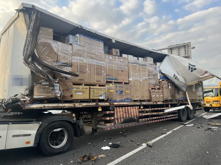 車禍現場。國道警方提供