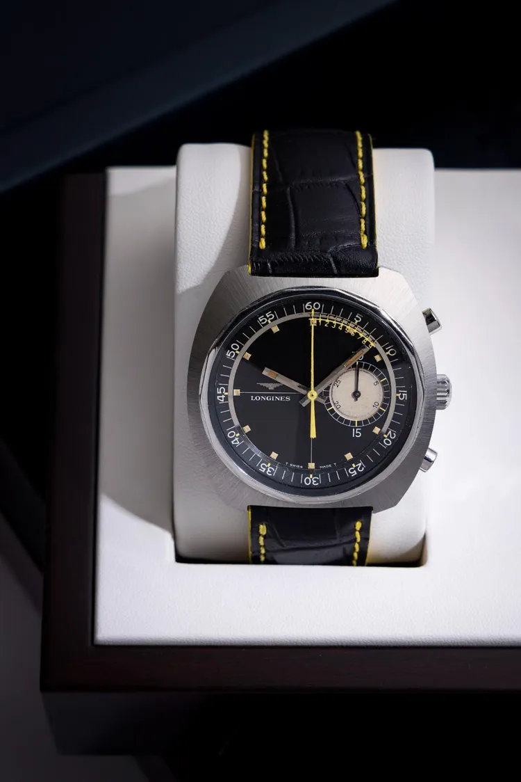 1969年潛水飛返計時腕錶。品牌提供