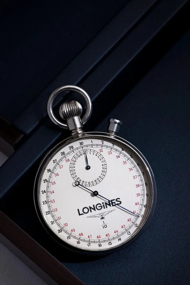 1914年可測量至十分之一秒的運動計時碼錶。品牌提供