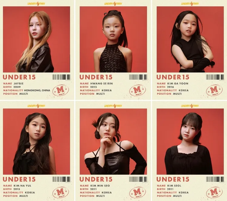 《Under15》年紀最小的參賽者只有8歲，學大人穿暴露的服裝，引起爭議。翻攝MBN