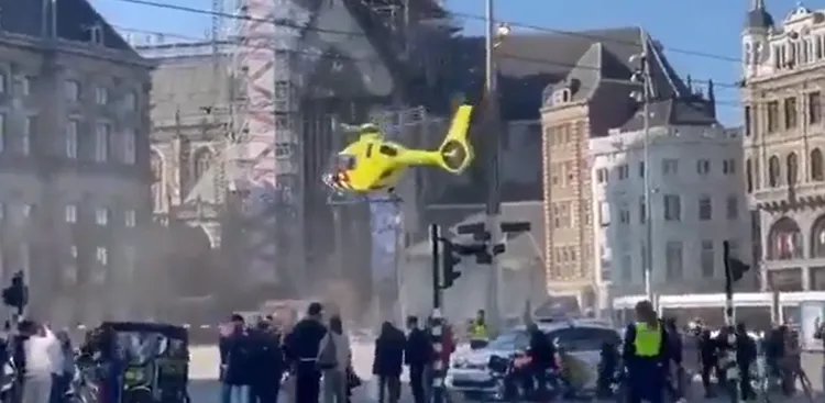 救護直升機抵達現場。翻攝自X