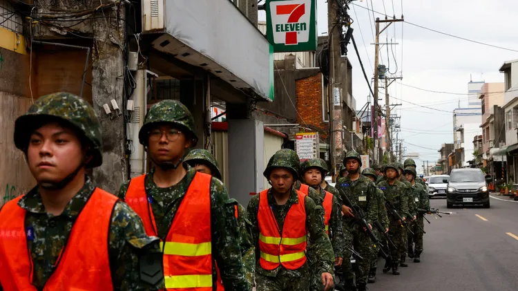 台灣漢光軍事演習。路透社資料片