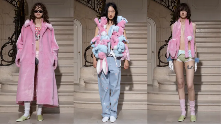 KENZO將歡快雀躍的兔子打造成秀場主角。品牌提供