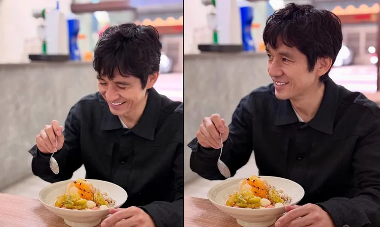 西島秀俊以剉冰開啟台灣甜點系列。翻攝西島秀俊IG