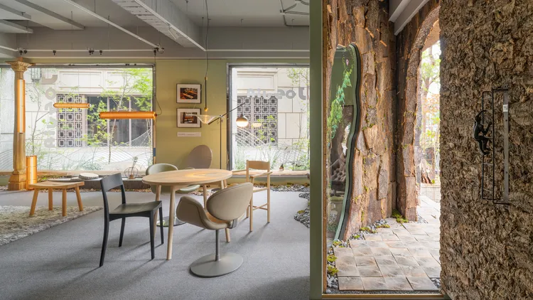 隱身於樹洞中的低調入口，從一進門就能感受 JOSUIa 的 INFP 人格特質，這裡內斂寧靜、多元且獨特的悠然腳步，提供來訪者平衡與繁忙都市間的生活節奏。業者提供