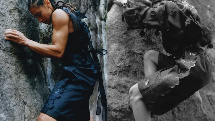 花朵元素頻繁出現在上衣、短褲等各式單品，卻又能保有優異性能。品牌提供