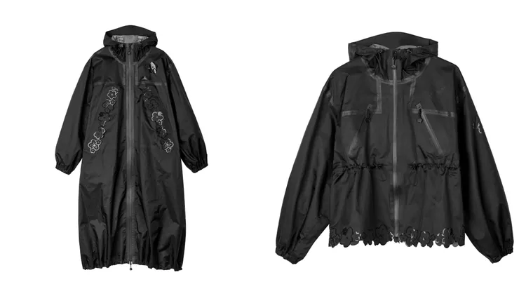 THE NORTH FACE X CECILIE BAHNSEN SARA長版防水外套（左）4萬3800元、FIONA短版防水外套（右）3萬3800元。品牌提供