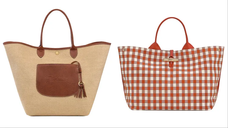 Longchamp Le Pliage手提包（左）1萬7200元、Le Roseau手提包（右）2萬3500元。品牌提供