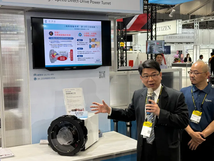 精機中心開發國內首款「高速直驅動力刀塔」。呂承哲攝