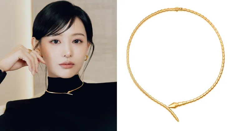 BVLGARI Serpenti Viper黃K金項鍊。品牌提供