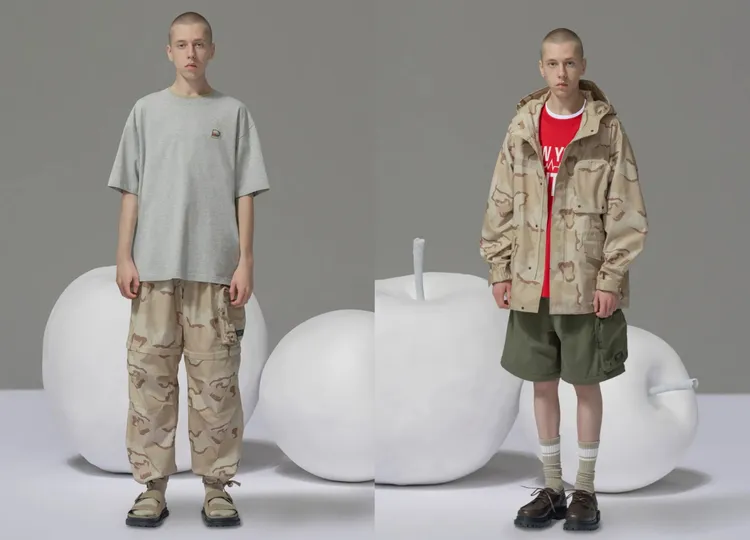 UNDERCOVER標誌性的「獠牙迷彩」也融入單品。翻攝GU官網