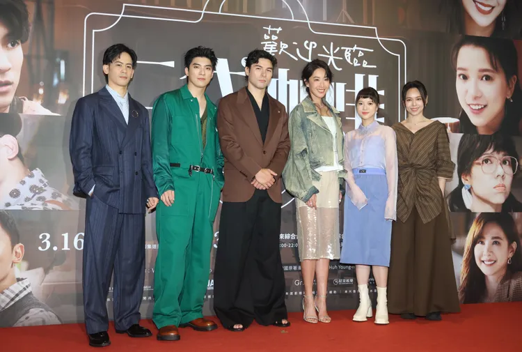 李淳（左起）、林哲熹、鳳小岳、隋棠、項婕如、夏于喬今為戲宣傳。攝影中心攝