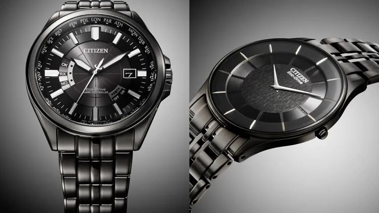 2款all black光動能腕錶以純粹黑色詮釋個性時尚。品牌提供